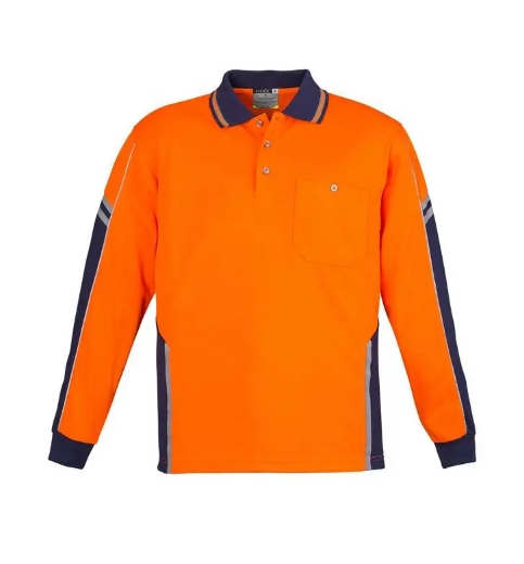 Picture of Syzmik, Mens Hi Vis L/S Squad Polo